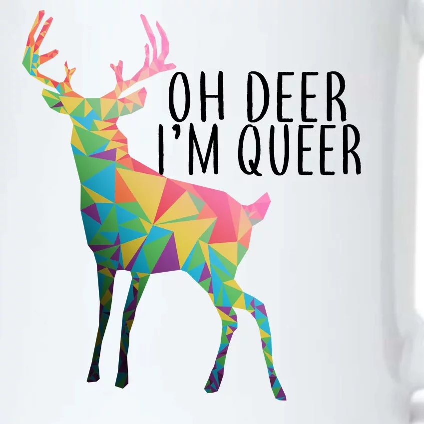 Oh Deer I'm Queer Black Color Changing Mug