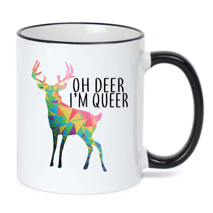 Oh Deer I'm Queer Black Color Changing Mug