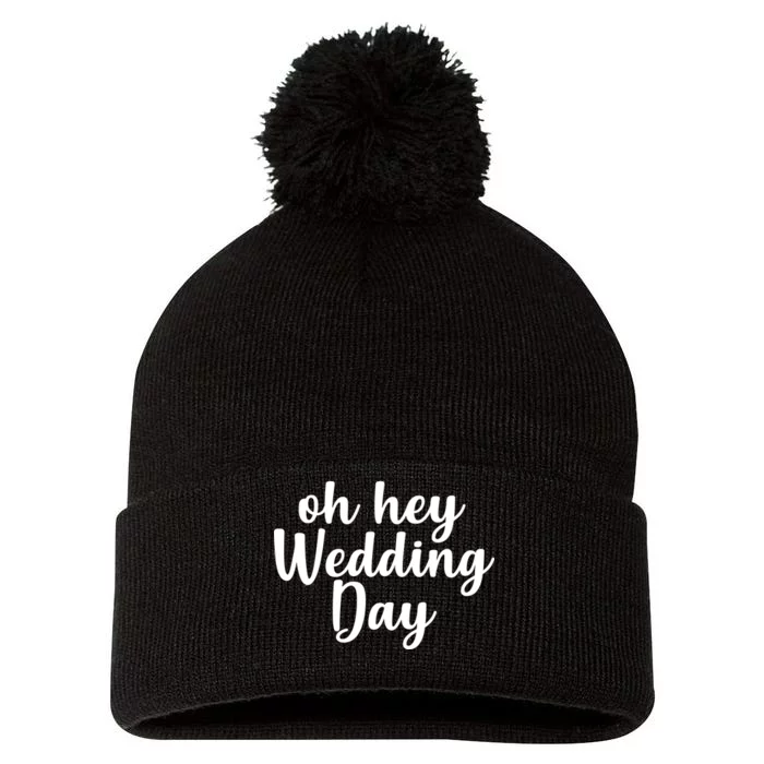 Oh Hey Wedding Day Pom Pom 12in Knit Beanie