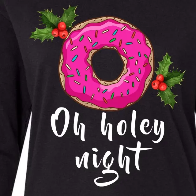 Oh Holey Night Donut Womens Cotton Relaxed Long Sleeve T-Shirt