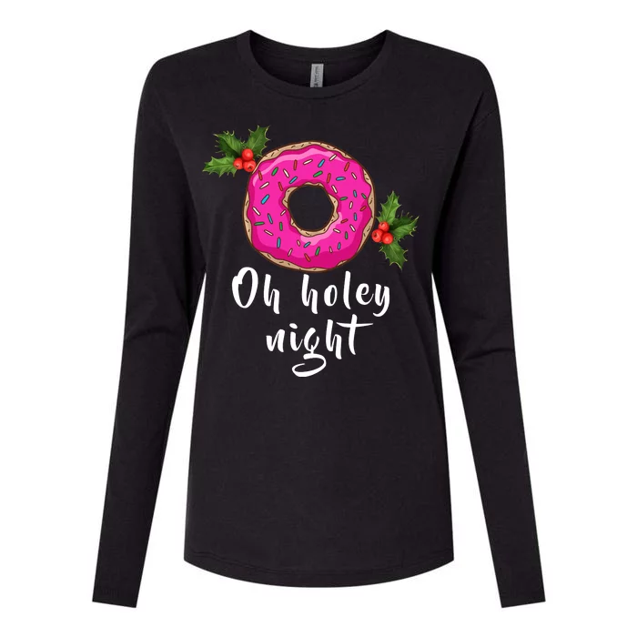 Oh Holey Night Donut Womens Cotton Relaxed Long Sleeve T-Shirt