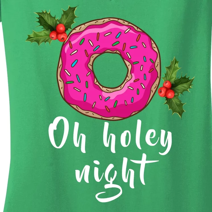 Oh Holey Night Donut Women's V-Neck T-Shirt