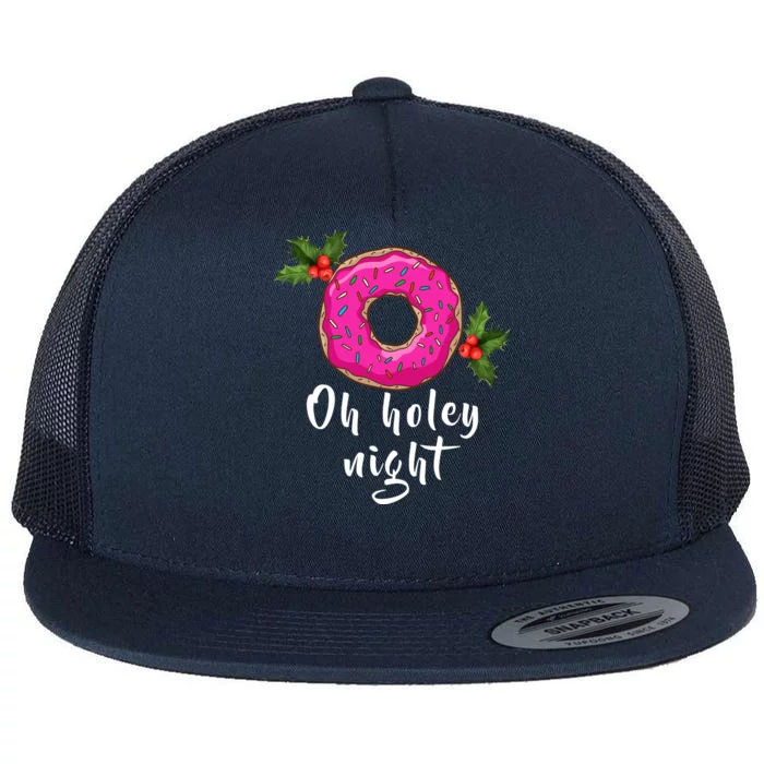 Oh Holey Night Donut Flat Bill Trucker Hat