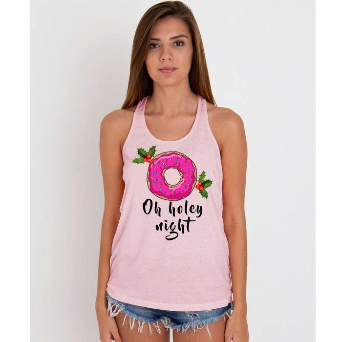 Oh Holey Night Donut Women's Knotted Racerback Tank