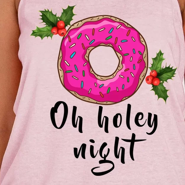 Oh Holey Night Donut Women's Knotted Racerback Tank