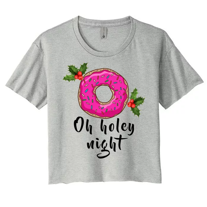 Oh Holey Night Donut Women's Crop Top Tee