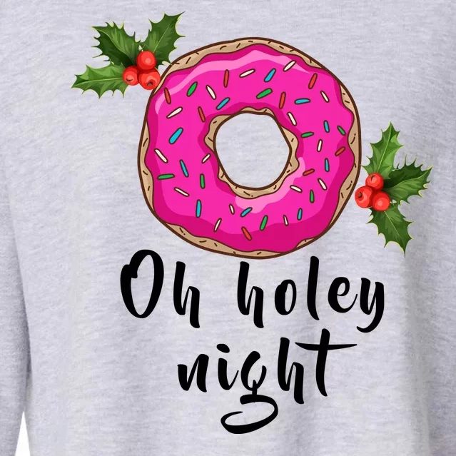 Oh Holey Night Donut Cropped Pullover Crew