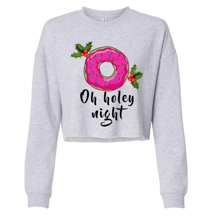 Oh Holey Night Donut Cropped Pullover Crew