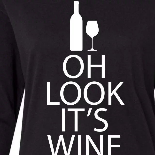 Oh Look it's Wine O'Clock Womens Cotton Relaxed Long Sleeve T-Shirt