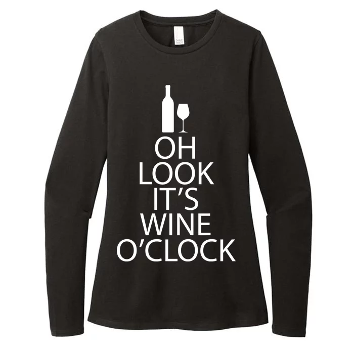 Oh Look it's Wine O'Clock Womens CVC Long Sleeve Shirt