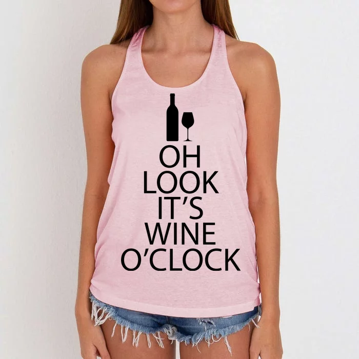 Oh Look it's Wine O'Clock Women's Knotted Racerback Tank