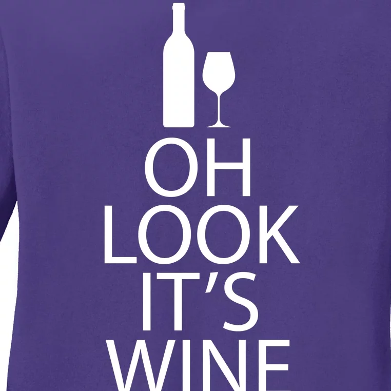 Oh Look it's Wine O'Clock Ladies Long Sleeve Shirt