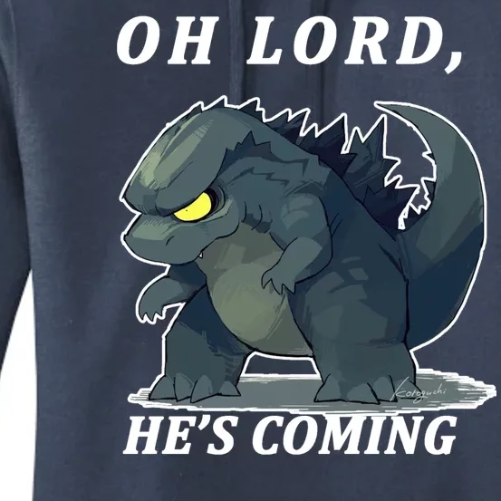 Oh Lord He's Coming Funny Monster Women's Pullover Hoodie