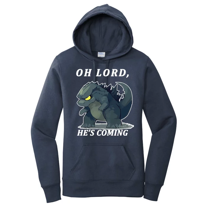 Oh Lord He's Coming Funny Monster Women's Pullover Hoodie