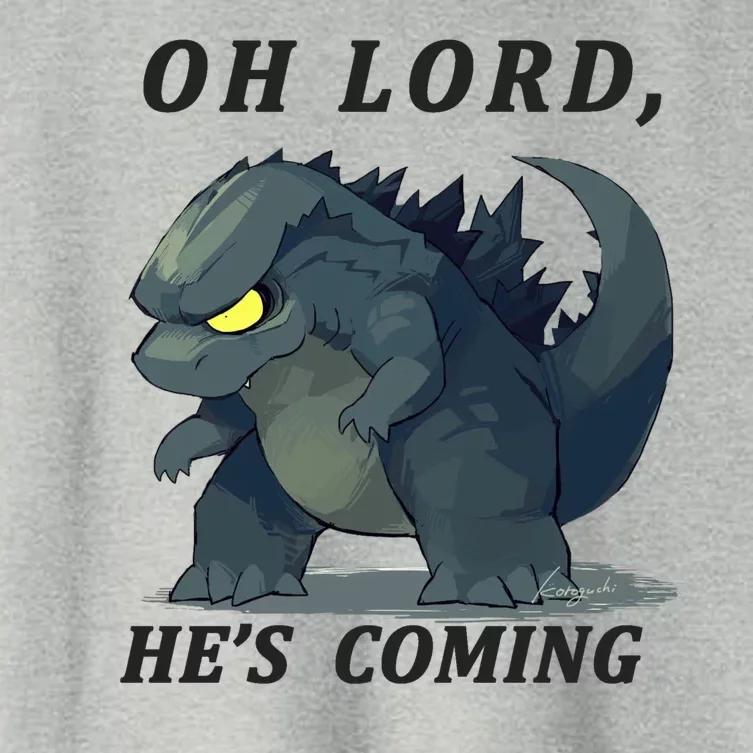 Oh Lord He's Coming Funny Monster Women's Crop Top Tee