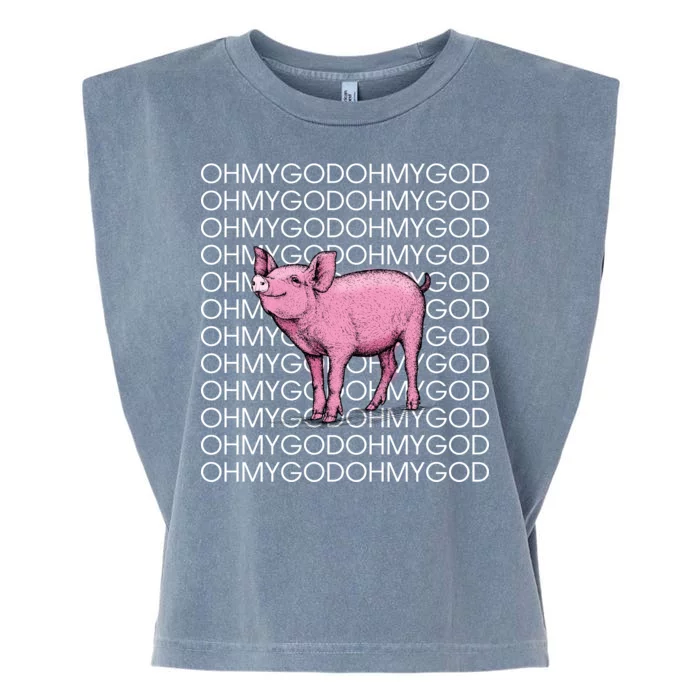 Oh My God Pig Garment-Dyed Women's Muscle Tee