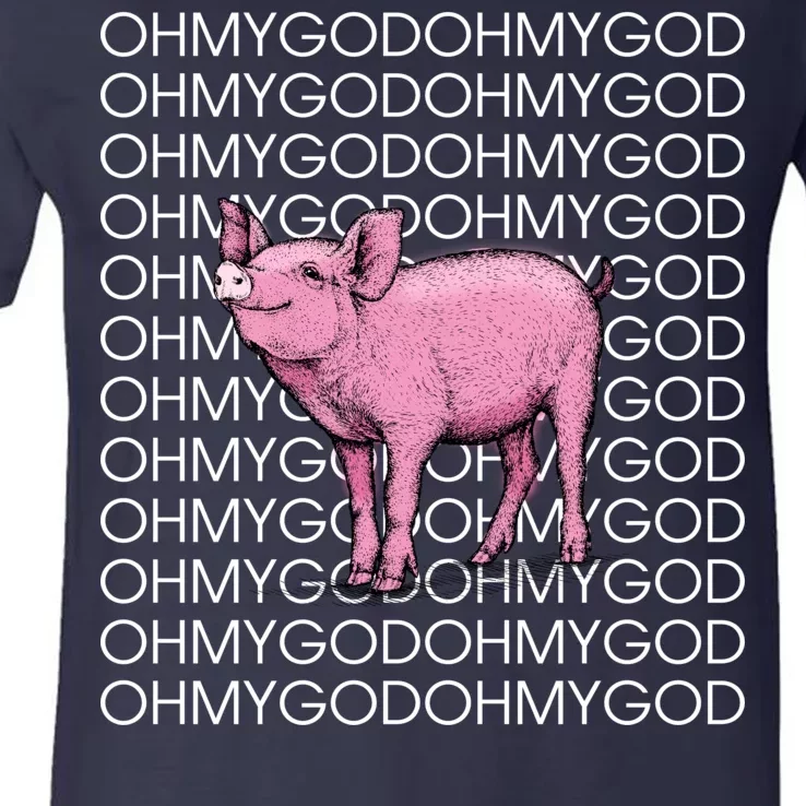 Oh My God Pig V-Neck T-Shirt