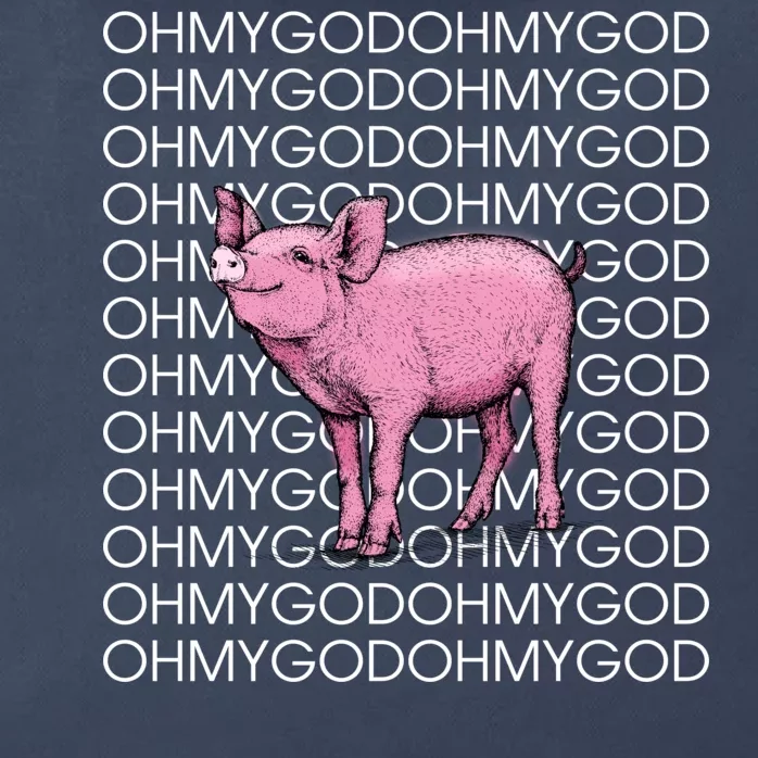 Oh My God Pig Zip Tote Bag