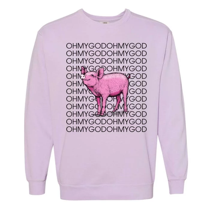 Oh My God Pig Garment-Dyed Sweatshirt