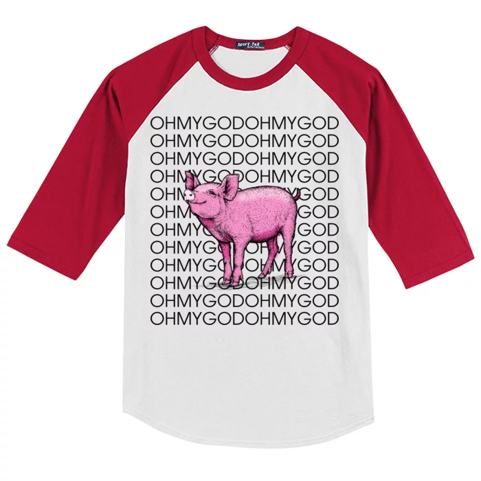 Oh My God Pig Kids Colorblock Raglan Jersey