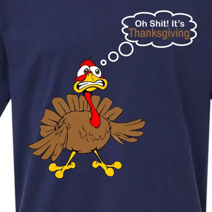 Oh Shit It's Thanksgiving Sueded Cloud Jersey T-Shirt