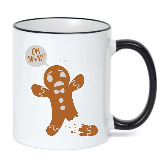 Oh Snap! Funny Gingerbread Christmas Black Color Changing Mug