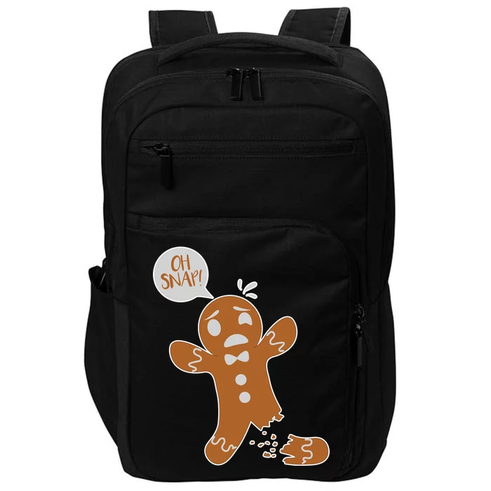 Oh Snap! Funny Gingerbread Christmas Impact Tech Backpack