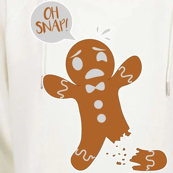 Oh Snap! Funny Gingerbread Christmas Womens Funnel Neck Pullover Hood