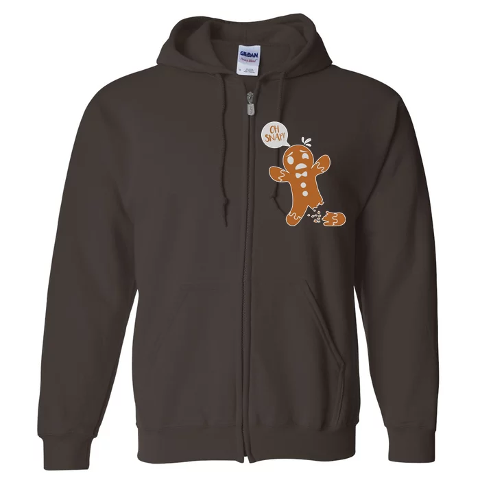 Oh Snap! Funny Gingerbread Christmas Full Zip Hoodie