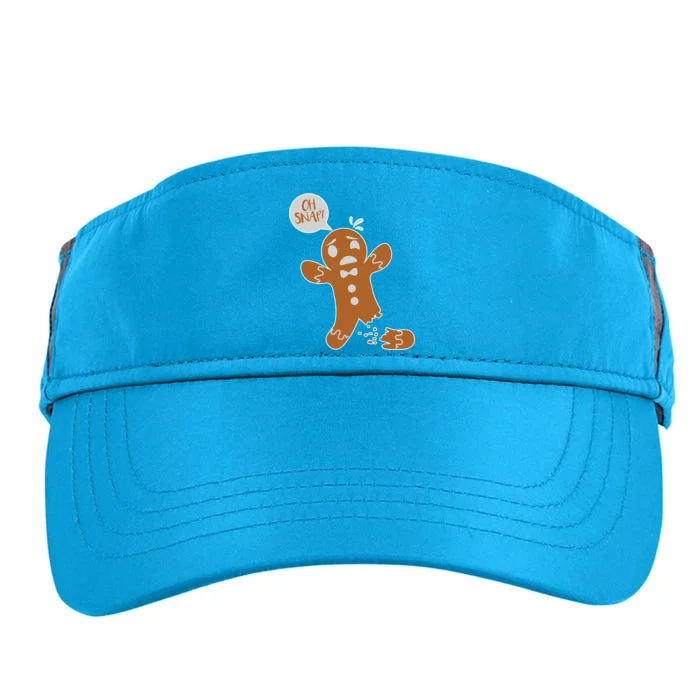 Oh Snap! Funny Gingerbread Christmas Adult Drive Performance Visor