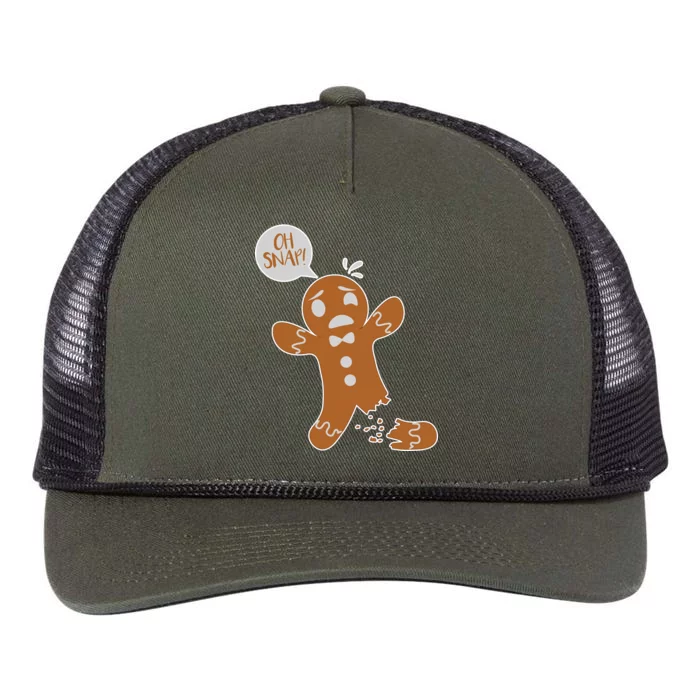 Oh Snap! Funny Gingerbread Christmas Retro Rope Trucker Hat Cap