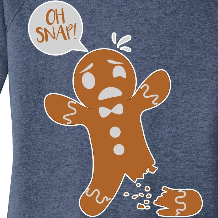 Oh Snap! Funny Gingerbread Christmas Women's Perfect Tri Tunic Long Sleeve Shirt