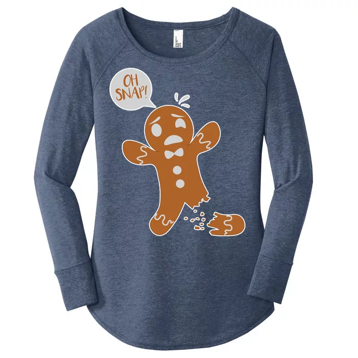 Oh Snap! Funny Gingerbread Christmas Women's Perfect Tri Tunic Long Sleeve Shirt