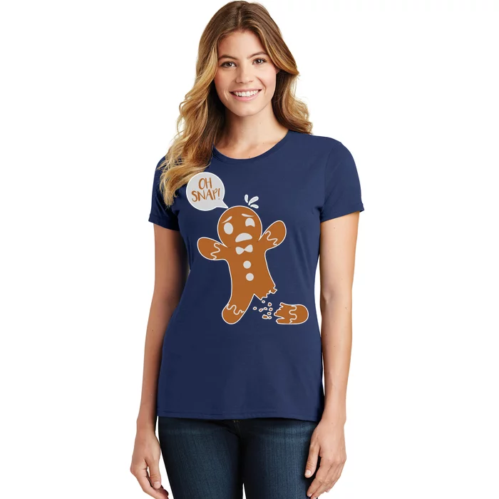 Oh Snap! Funny Gingerbread Christmas Women's T-Shirt