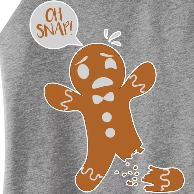 Oh Snap! Funny Gingerbread Christmas Women’s Perfect Tri Rocker Tank