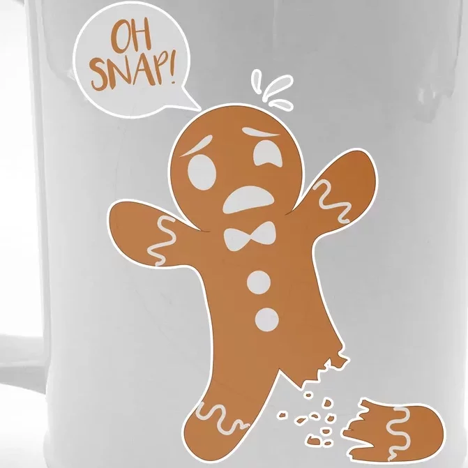 Oh Snap! Funny Gingerbread Christmas Front & Back Beer Stein