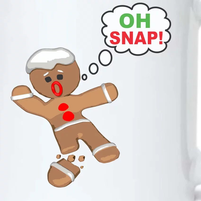 Oh Snap Gingerbread Funny Christmas Design Black Color Changing Mug