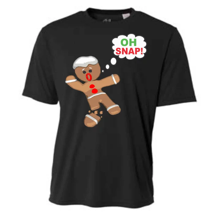 Oh Snap Gingerbread Funny Christmas Design Cooling Performance Crew T-Shirt