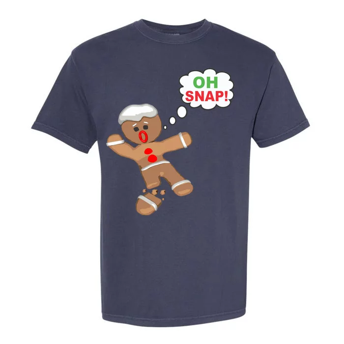 Oh Snap Gingerbread Funny Christmas Design Garment-Dyed Heavyweight T-Shirt