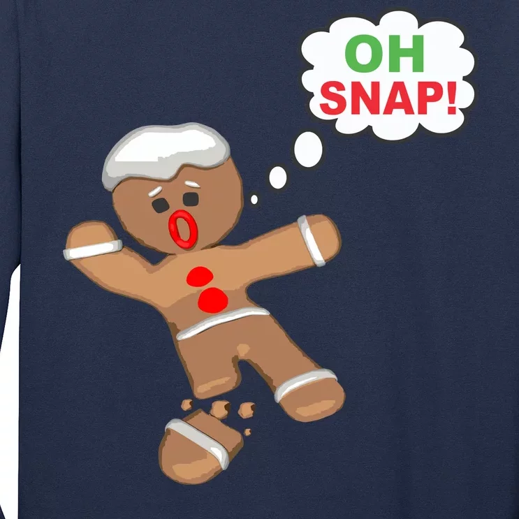 Oh Snap Gingerbread Funny Christmas Design Long Sleeve Shirt