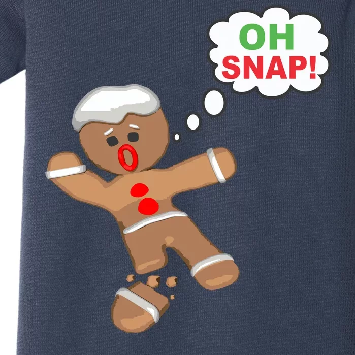 Oh Snap Gingerbread Funny Christmas Design Baby Bodysuit