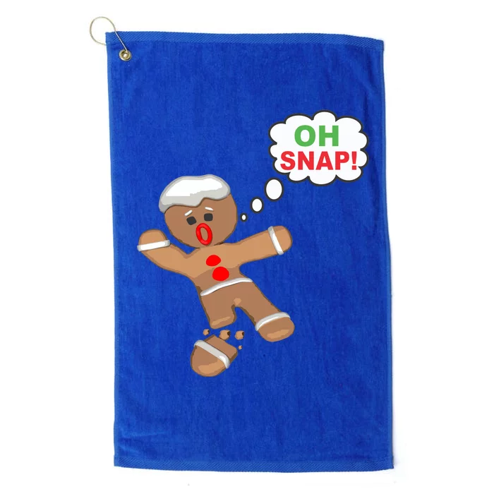 Oh Snap Gingerbread Funny Christmas Design Platinum Collection Golf Towel