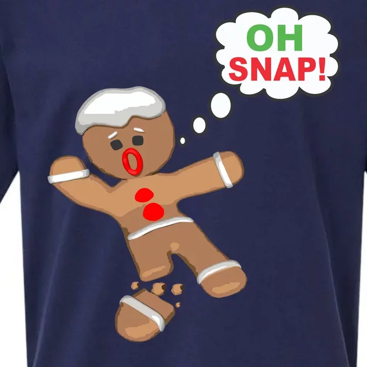 Oh Snap Gingerbread Funny Christmas Design Sueded Cloud Jersey T-Shirt