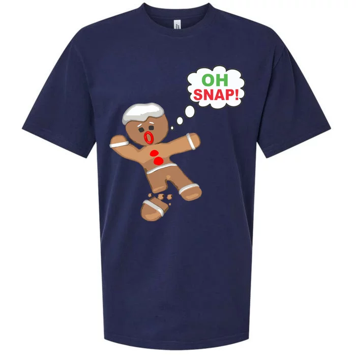 Oh Snap Gingerbread Funny Christmas Design Sueded Cloud Jersey T-Shirt