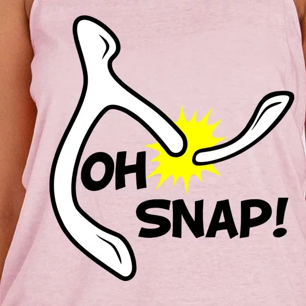 Oh Snap Lucky Wishbone Thanksgiving Women's Knotted Racerback Tank