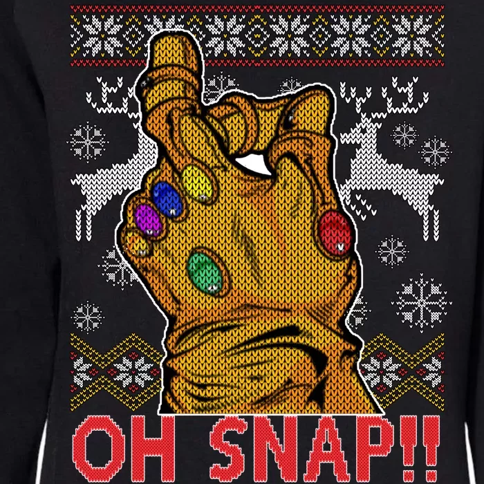 Oh Snap Ugly Christmas Sweater Design Womens California Wash Sweatshirt