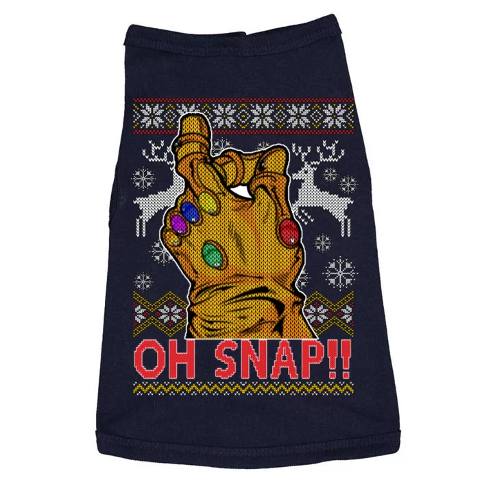 Oh Snap Ugly Christmas Sweater Design Doggie Tank