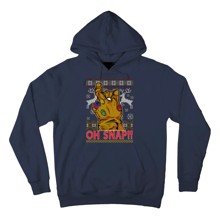 Oh Snap Ugly Christmas Sweater Design Hoodie