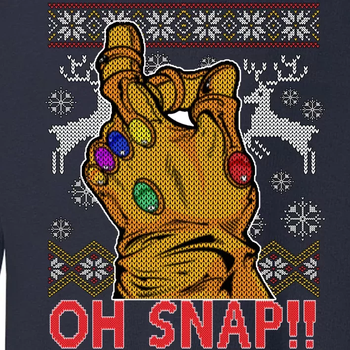 Oh Snap Ugly Christmas Sweater Design Toddler Sweatshirt