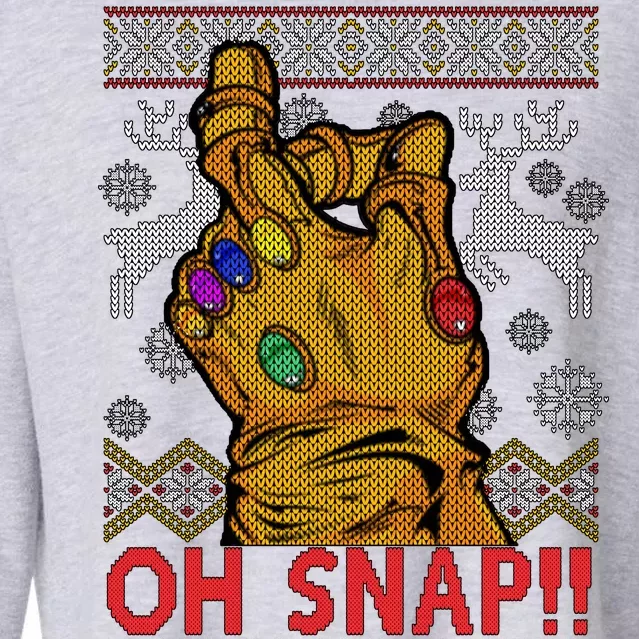 Oh Snap Ugly Christmas Sweater Design Cropped Pullover Crew